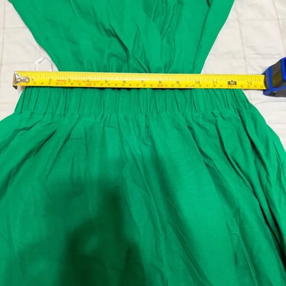 COMMENSE COTTON AND LINEN BACK TIE DETAIL DRESS SIZE M - Picture 7 of 11